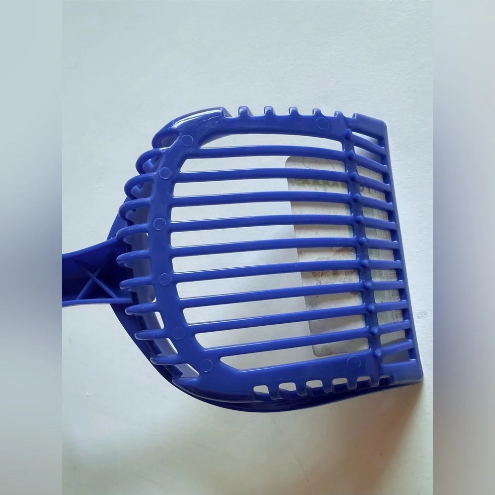 Pet Shoppe Cat Litter Scoop w/ Built-In Bag Dispenser Holder Blue Durable Design